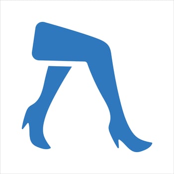 Woman legs icon. Body care icon vector