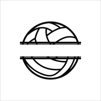 volleyball sport logo design monogram logo vector