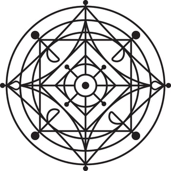 A simple geometric mandala design vector
