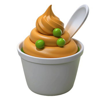 Whipped Cream Dessert with Green Beads png