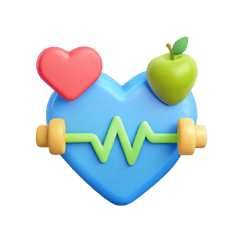 Healthy Lifestyle Heart, Exercise, and Nutrition png