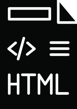 HTML File Illustration Icon vector