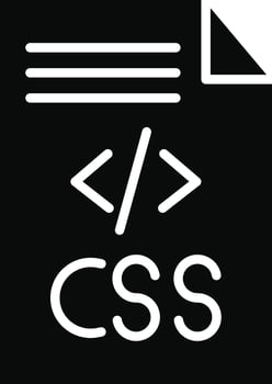 CSS Code Illustration Icon vector