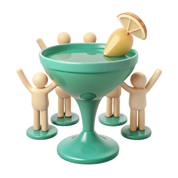 Celebration with a Giant Drink png