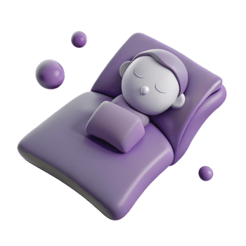 Sleeping Character 3D Render png