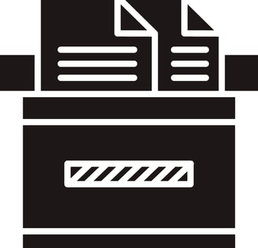Documents Box Illustration Icon vector
