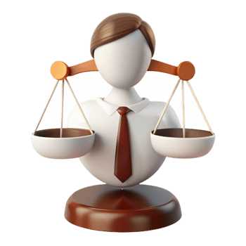 Justice Icon Man with Scales of Justice png