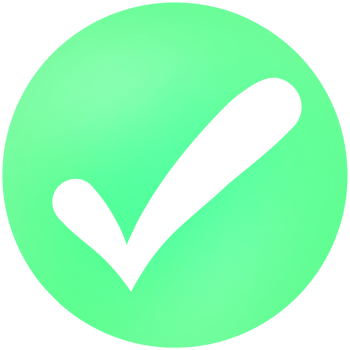 A green check mark in a circle shape, illustration of Tick marks png