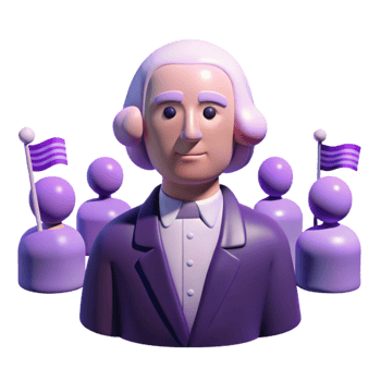 3D Illustration of a Leader with a Group of Followers png