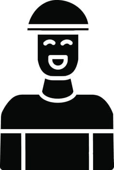 Smiling Man Illustration Icon vector