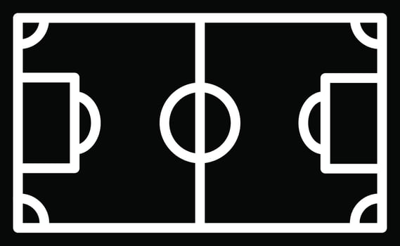 Football Field Illustration Icon vector