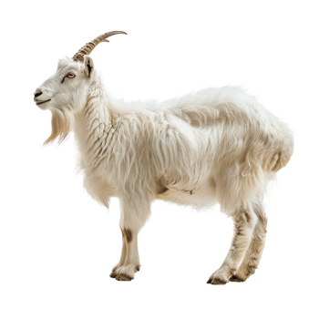 Alpine Goat side view full body isolate on transparency background png