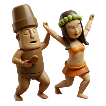 3D Cartoon Characters Dancing png