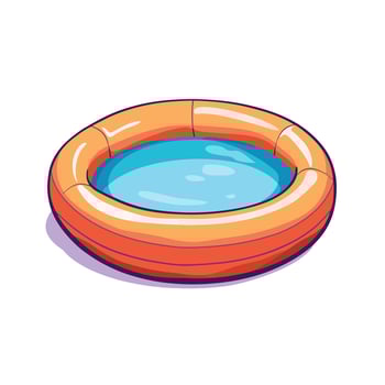 Lightweight Inflatable Swimming Pool Isolated vector