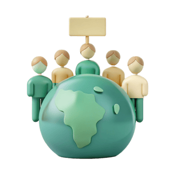 Global Unity People Standing Together Around the Earth png