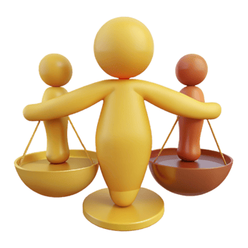 Equality Concept Balancing Scales with Figures png