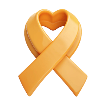 Gold Ribbon Heart A Symbol of Support and Awareness png