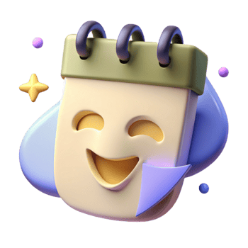 Smiling Calendar Icon with Arrow png