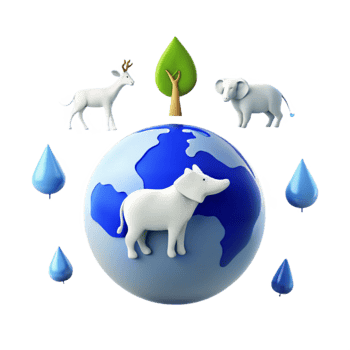 Protect Our Planet Animals, Trees, and Water png