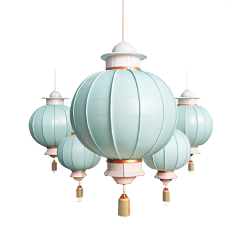 Decorative Hanging Lanterns with Tassels png