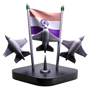 Three Fighter Jets Surrounding a Flag png
