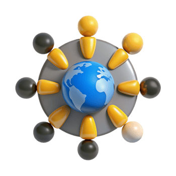 Global Collaboration People United Around the World png