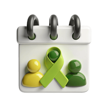 Calendar Reminder Support Green Ribbon Awareness png