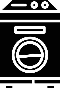 Washing Machine Glyph Icon vector
