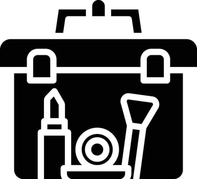Makeup Box Glyph Icon vector