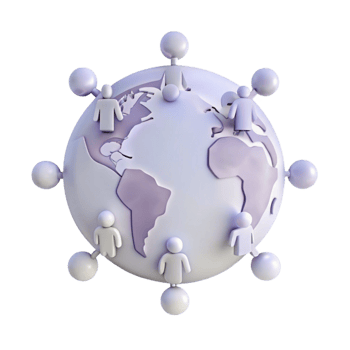 Global Network of People Connected to the Earth png