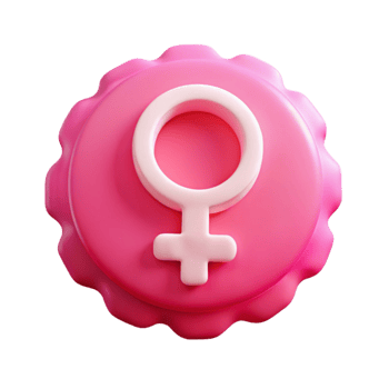 3D Pink Female Gender Symbol Icon png