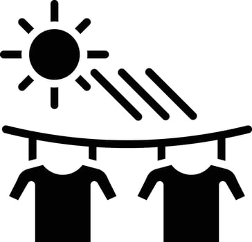 Drying Clothes Glyph Icon vector
