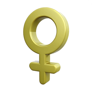 Golden Female Gender Symbol png