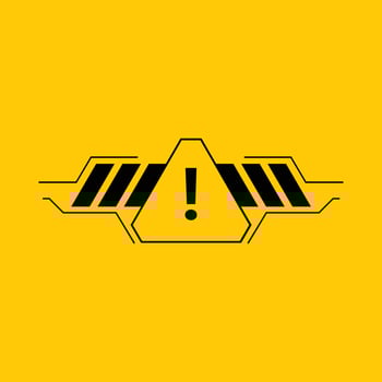 Warning Symbols and Safety Icon with exclamation point vector