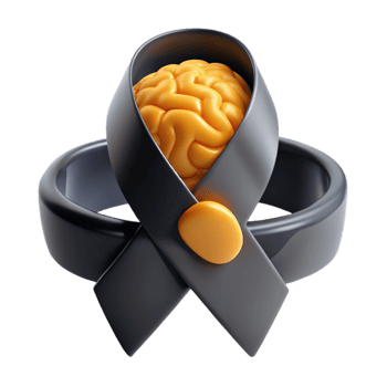 Brain Health Awareness Ribbon Supporting Mental Wellness png