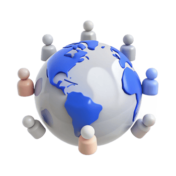 Global Connection People United Around the World png
