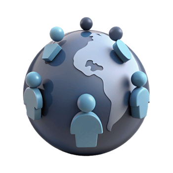 Global Connection People Surrounding the World png