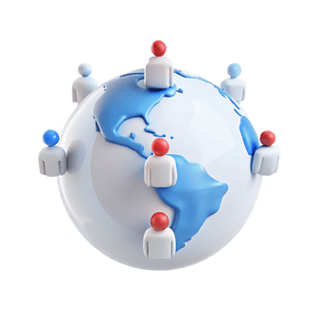 Global Connection People on Earth png