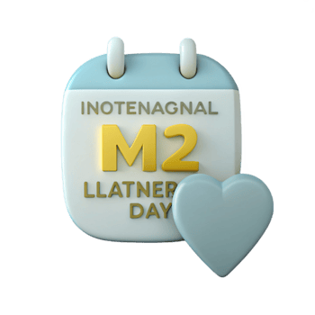 Calendar with Heart for Second Month png
