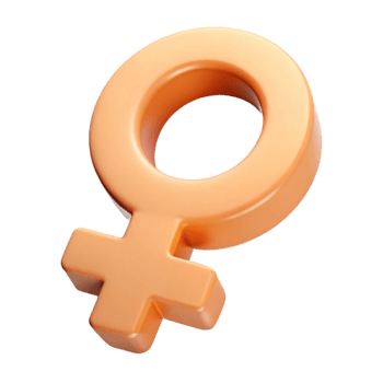3D Render of Female Gender Symbol png