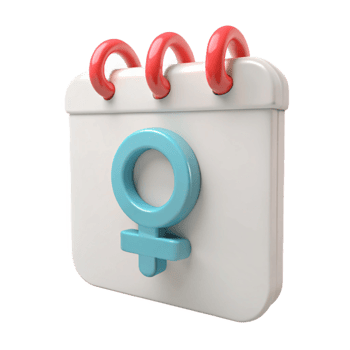 Calendar with Female Gender Symbol Icon png