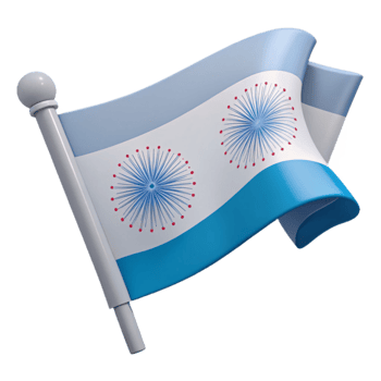 Waving Flag with Fireworks Design png