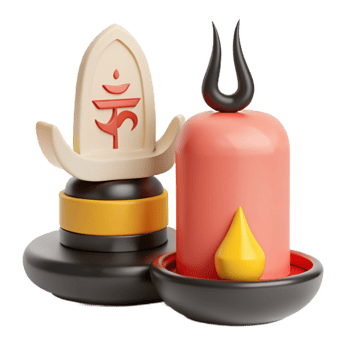3D Render of Stacked Symbolic Objects png