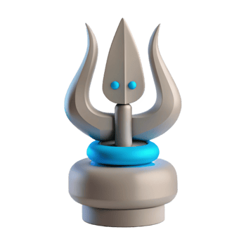 3D Rendered Trishul A Symbolic Representation png