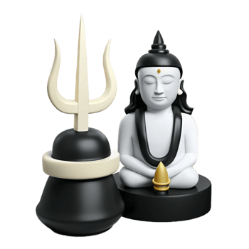 3D Render of Hindu God with Trishul png