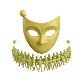 The Mask of Conformity A Visual Representation of Social Pressure png