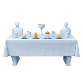 Minimalist Table Setting with Two Place Settings png