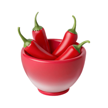Red Chili Peppers in a Bowl png