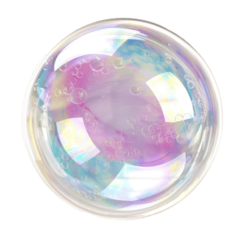 floated Soap Bubble isolate on transparency background png