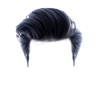 Faux Hawk Undercut Stylish men hair wig, fashionable hairstyle front view isolate on transparency background png